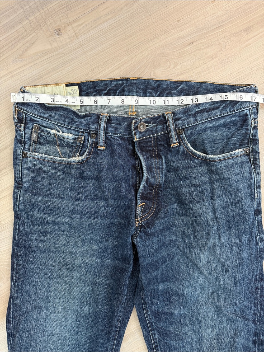 Abercrombie & Fitch Dark Wash Vintage Style Horton Classic Straight Denim Jeans - Picture 5 of 11